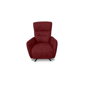 Designer Chair Collection Le Mans Fabric Dual Power Recliner Swivel Chair - Burgundy