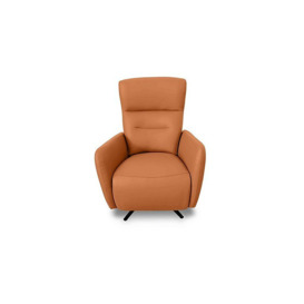 Designer Chair Collection Le Mans NC Leather Dual Power Recliner Swivel Chair - NC Honey Yellow