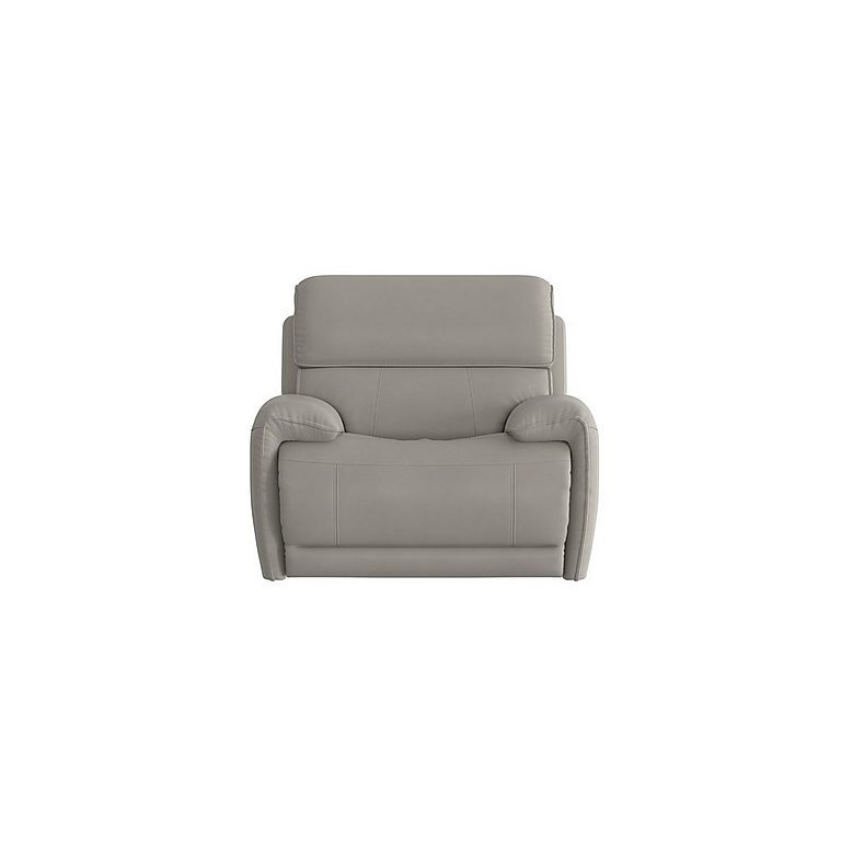 Link BV Leather Armchair - Silver Grey