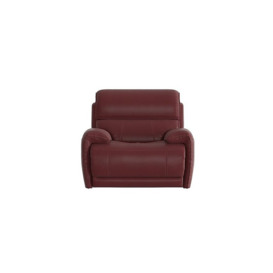 Link BV Leather Power Recliner Armchair with Power Headrest - BV Deep Red