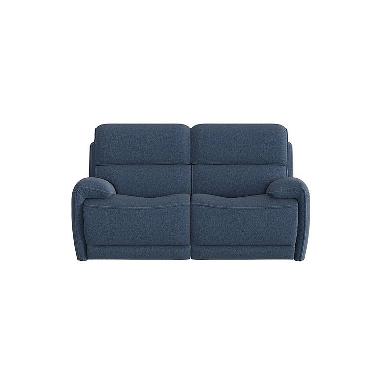Link 2 Seater Fabric Power Recliner Sofa with Power Headrests - R38 Blue