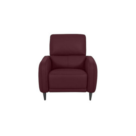 Domicil - Logan Leather Power Recliner Chair - NP Ruby