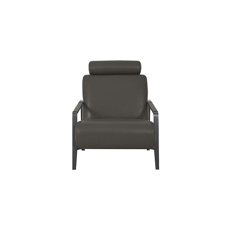 Domicil - Lawson Leather Accent Chair - NN Elephant Grey