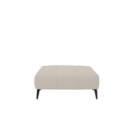 Domicil - Lawson Leather Footstool - NP Frost