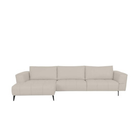 Domicil - Lawson Leather Left Hand Facing Chaise End Sofa - NN Frost