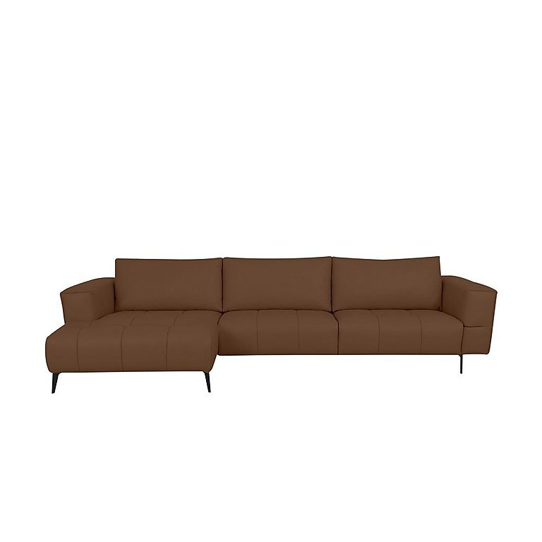 Domicil - Lawson Leather Left Hand Facing Chaise End Sofa - NP Caramel