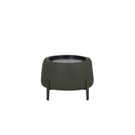 Domicil - Maddox Leather Tray Storage Side Table - NP Dark Olive
