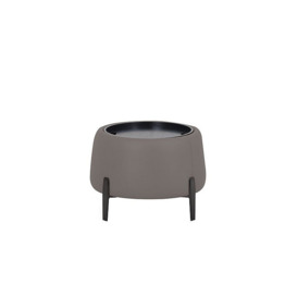 Domicil - Maddox Leather Tray Storage Side Table - NP Taupe