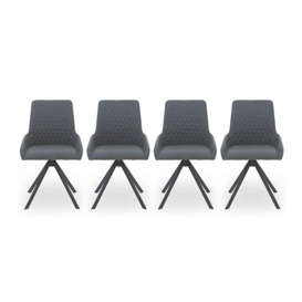 Matteo Set of 4 Faux Leather Dining Chairs