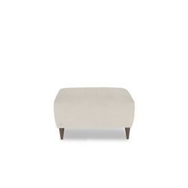 Nicoletti - Milano Fabric Footstool with Tobacco Feet - Coupe Beige