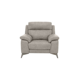 Missouri Fabric Recliner Armchair with Power Headrest - Grey