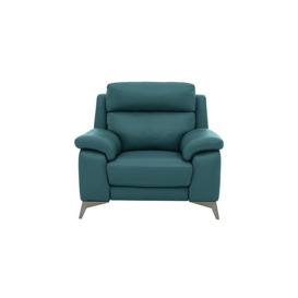 Missouri NC Leather Recliner Armchair with Power Headrest - NC Lake Green