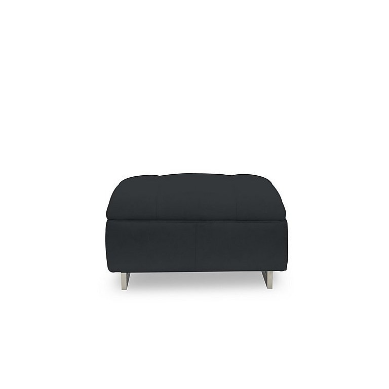 Moet Large Fabric Standard Footstool - Opulence Charcoal