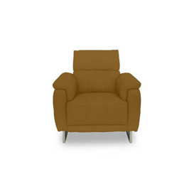 Moet Fabric Power Recliner Chair with Telescopic Headrest - Opulence Saffron
