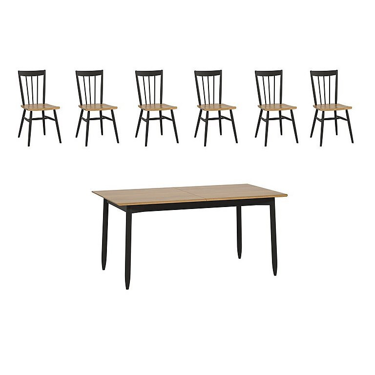 Ercol - Monza Small Extending Dining Table and 6 Chairs