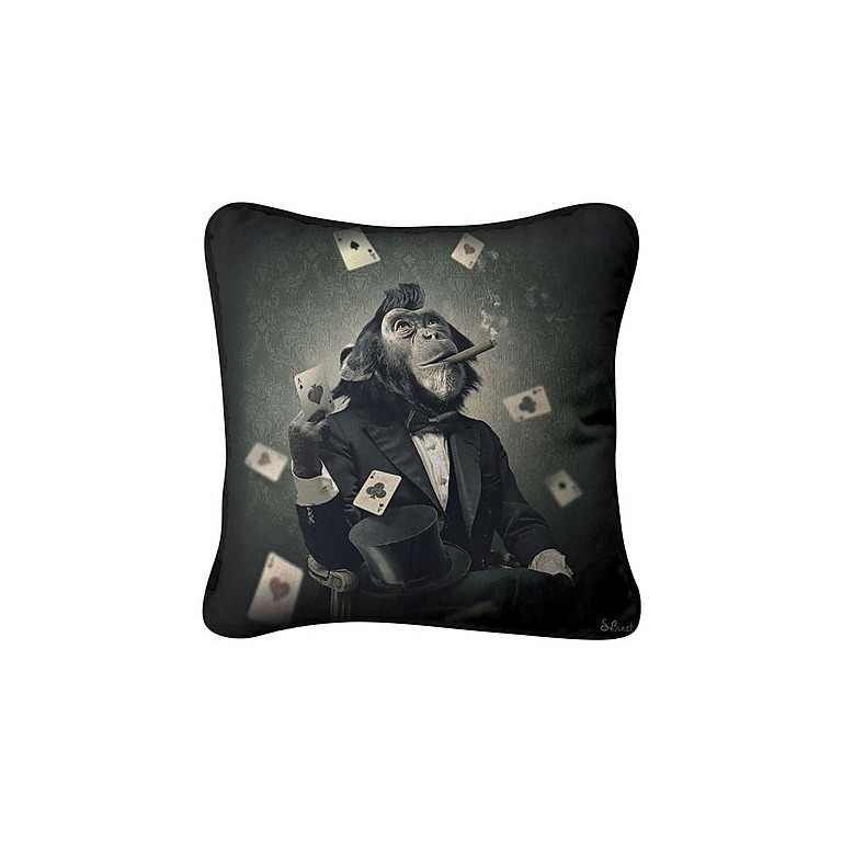 Monkey Poker Cushion