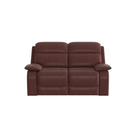 Moreno 2 Seater Leather Power Recliner Sofa with Power Headrests - Burgundy