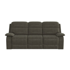Moreno 3 Seater Fabric Power Recliner Sofa with Power Headrests - R16 Charcoal