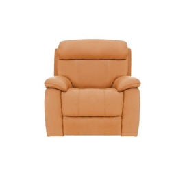 Moreno NC Leather Power Recliner Armchair with Power Headrest - NC Honey Yellow