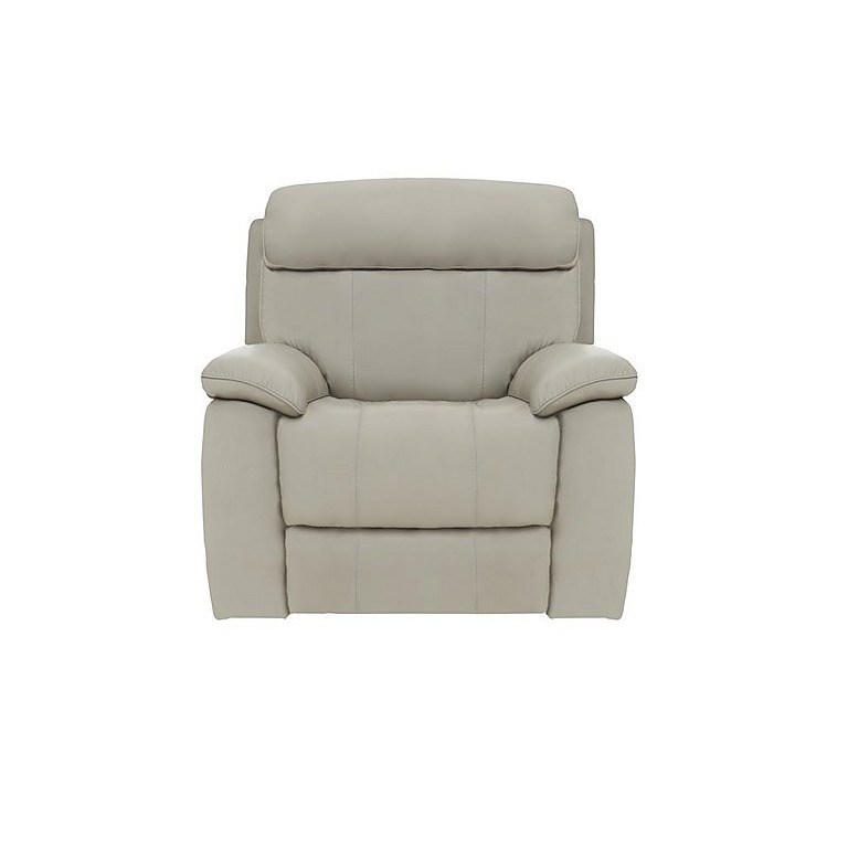 Moreno BV Leather Manual Recliner Armchair - Silver Grey