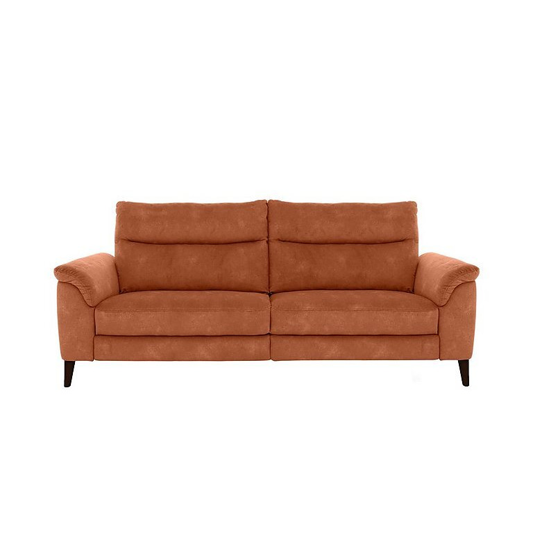 Morgan 3 Seater Fabric Power Recliner Sofa - Pumpkin Dexter