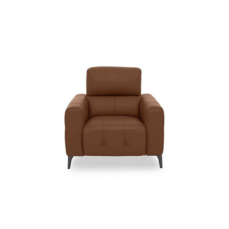 New York Leather Chair - Warm Brown