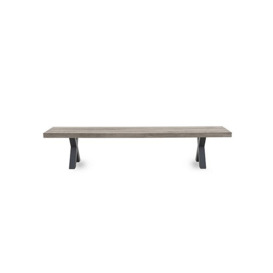 Bodahl - Njord Dining Bench with Metal X-Shaped Legs - 200-cm - White Wash