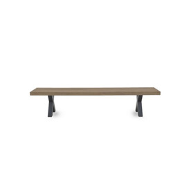 Bodahl - Njord Dining Bench with Metal X-Shaped Legs - 200-cm - Vintage Grey