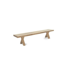 Bodahl - Njord Dining Bench with Wood X-Shaped Legs - 200-cm - Bianca