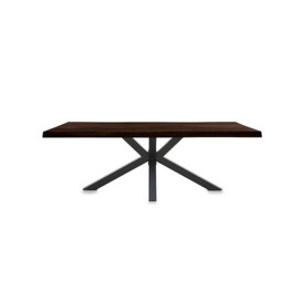 Bodahl - Njord Raw Edge Dining Table with Metal Star Base - 220-cm - Smoked