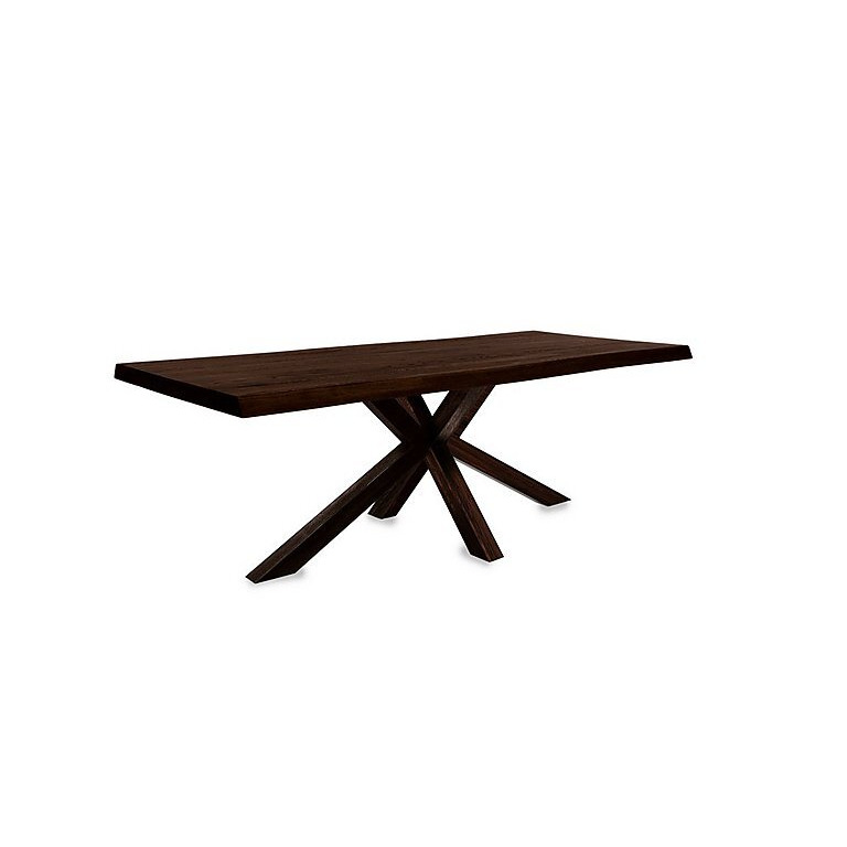 Bodahl - Njord Raw Edge Dining Table with Wood Star Base - 200-cm - Smoked