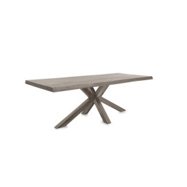 Bodahl - Njord Raw Edge Dining Table with Wood Star Base - 200-cm - White Wash