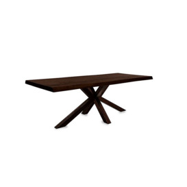 Bodahl - Njord Raw Edge Dining Table with Wood Star Base - 240-cm - Smoked
