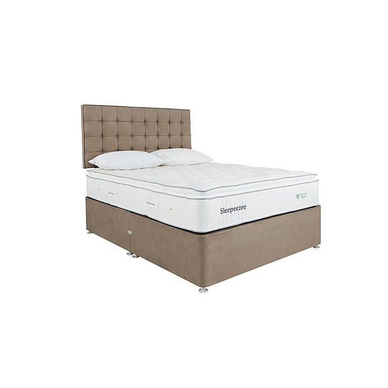 Sleepeezee - Natural Touch 2000 Pillowtop Divan Set with Continental Drawers - King Size - Plush Beige