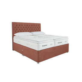 Sleepeezee - Natural Touch 3000 Pillowtop Zip and Link Divan Set with Continental Drawers - Burnt Orange