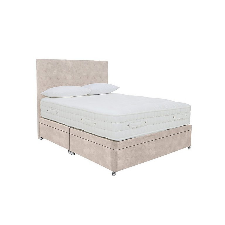 Sleep Story - Natural 4000 Side Ottoman Divan Set - Small Double - Lace Ivory