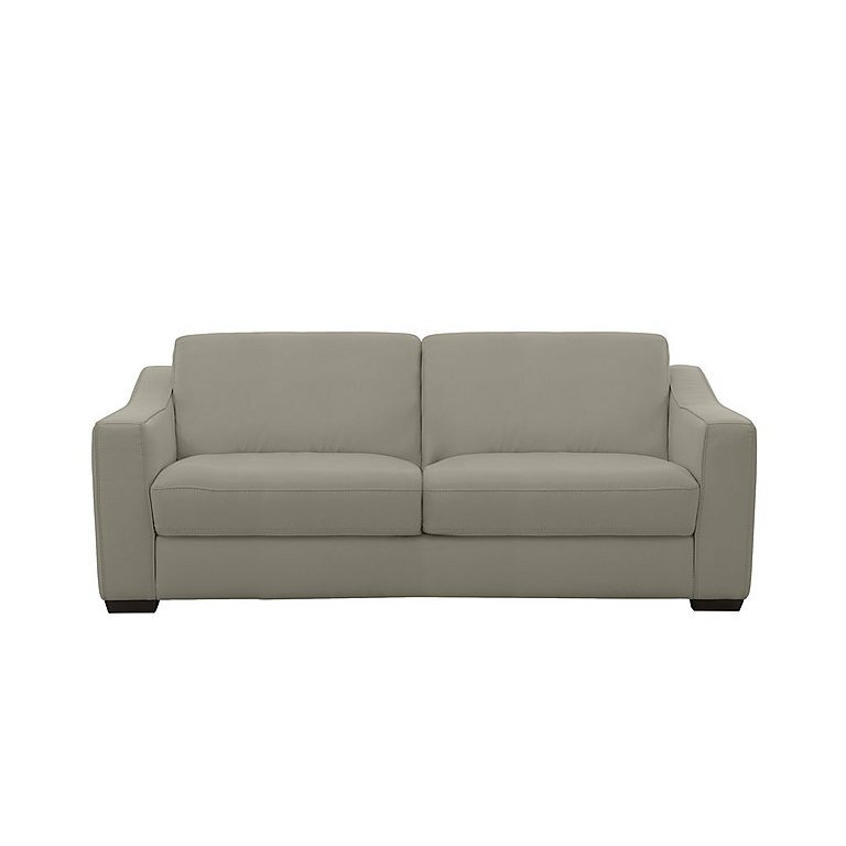 Optimus 3 Seater BV Leather Sofa - Silver Grey