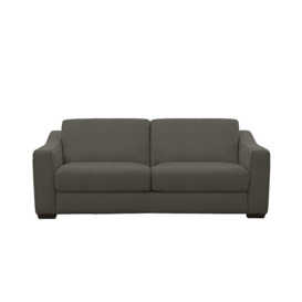 Optimus 3 Seater HW Leather Sofa - Charcoal Gray