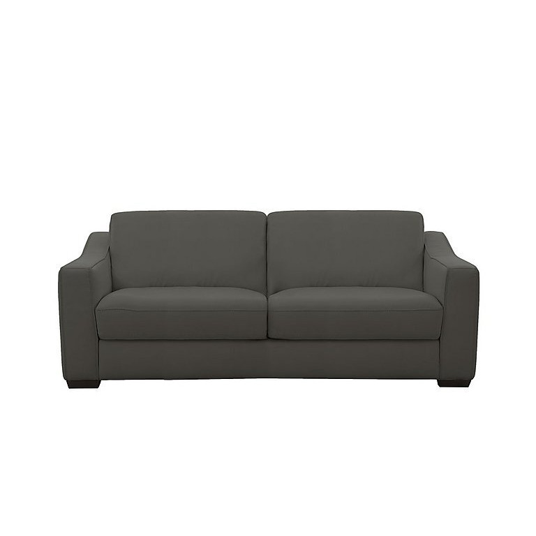 Optimus 3 Seater NC Leather Sofa - Charcoal Grey