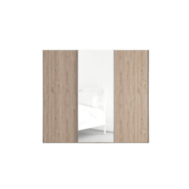 Wiemann - Oxford 3 Door Sliding 250 cm Wardrobe With Central Mirror - Holm Oak