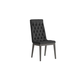 Palazzo Capitonne Buttoned Dining Chair in Silver Birch - Scarlet Dark Grey