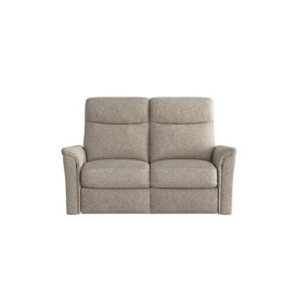 Piccolo 2 Seater Fabric Sofa with Manual Recliner - Biscuit