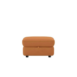 Compact Collection Piccolo BV Leather Storage Footstool - BV Honey Yellow