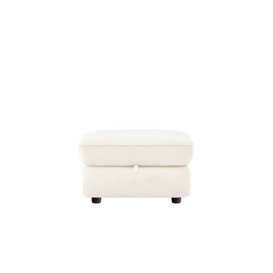 Compact Collection Piccolo NC Leather Storage Footstool - NC Star White