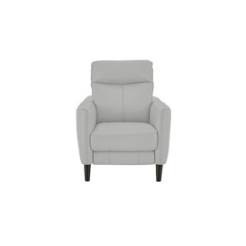 Compact Collection Petit NC Leather Power Recliner Armchair - Grey