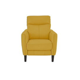 Compact Collection Petit NC Leather Power Recliner Armchair - Sunflower