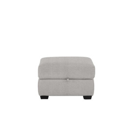 Compact Collection Petit Fabric Storage Footstool - R23 Silver Grey