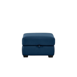 Compact Collection Petit NC Leather Storage Footstool - Carribean Sea