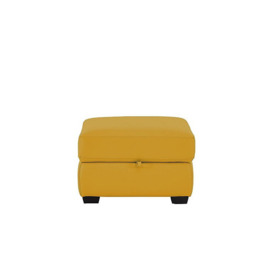 Compact Collection Petit NC Leather Storage Footstool - Sunflower