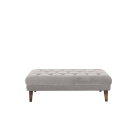Boutique Palace Fabric Bench Stool - Oasis Silver